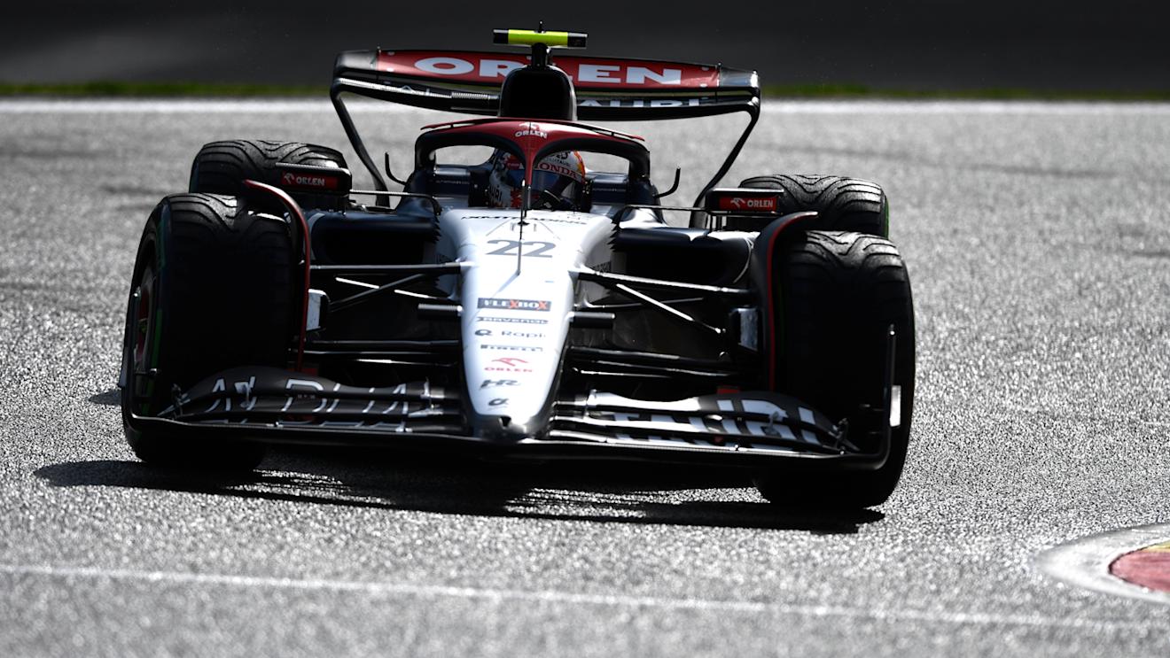 SPA, BELGIUM - JULY 28: Yuki Tsunoda of Japan driving the (22) Scuderia AlphaTauri AT04 on track during qualifying ahead of the F1 Grand Prix of Belgium at Circuit de Spa-Francorchamps on July 28, 2023 in Spa, Belgium. (Photo by Rudy Carezzevoli - Formula 1/Formula 1 via Getty Images)
