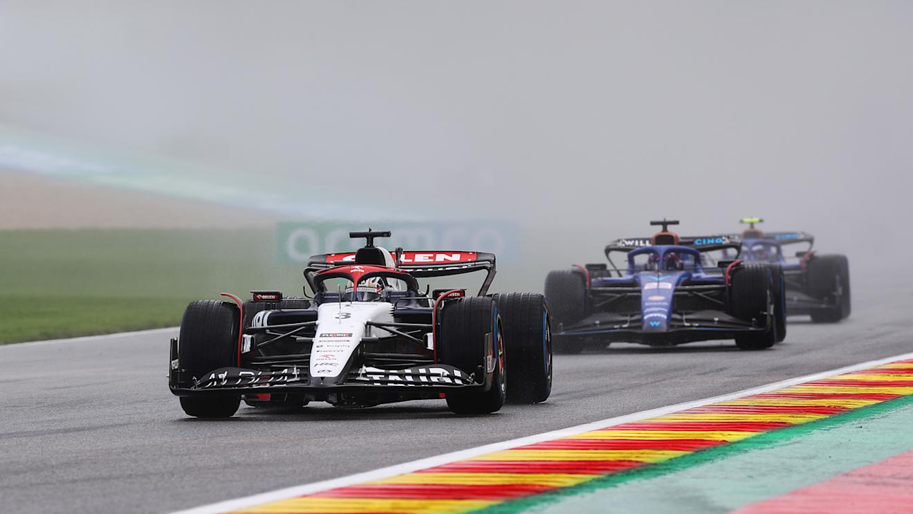 SPA, BELGIUM - JULY 29: Daniel Ricciardo of Australia driving the (3) Scuderia AlphaTauri AT04 on track during the Sprint ahead of the F1 Grand Prix of Belgium at Circuit de Spa-Francorchamps on July 29, 2023 in Spa, Belgium. (Photo by Peter Fox/Getty Images)