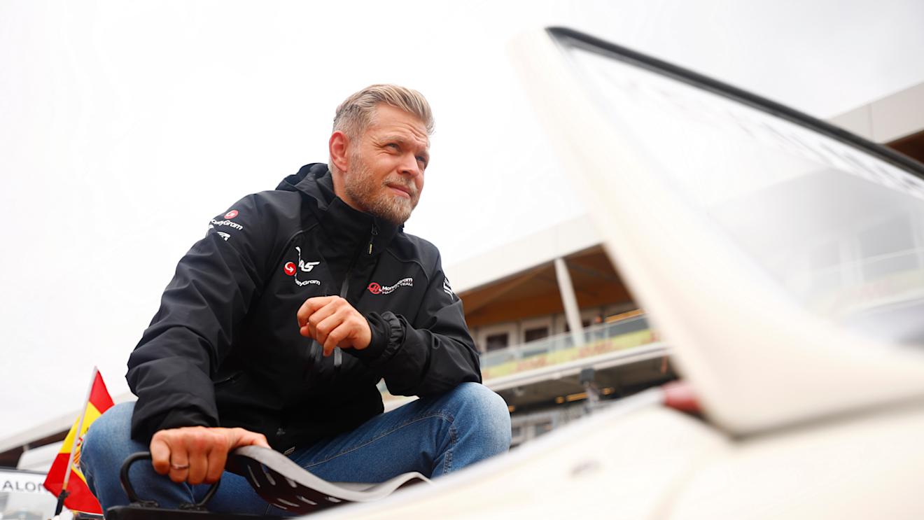 MONTREAL, QUEBEC - JUNE 18: Kevin Magnussen of Denmark and Haas F1 looks on from the drivers parade prior to the F1 Grand Prix of Canada at Circuit Gilles Villeneuve on June 18, 2023 in Montreal, Quebec. (Photo by Jared C. Tilton/Getty Images)