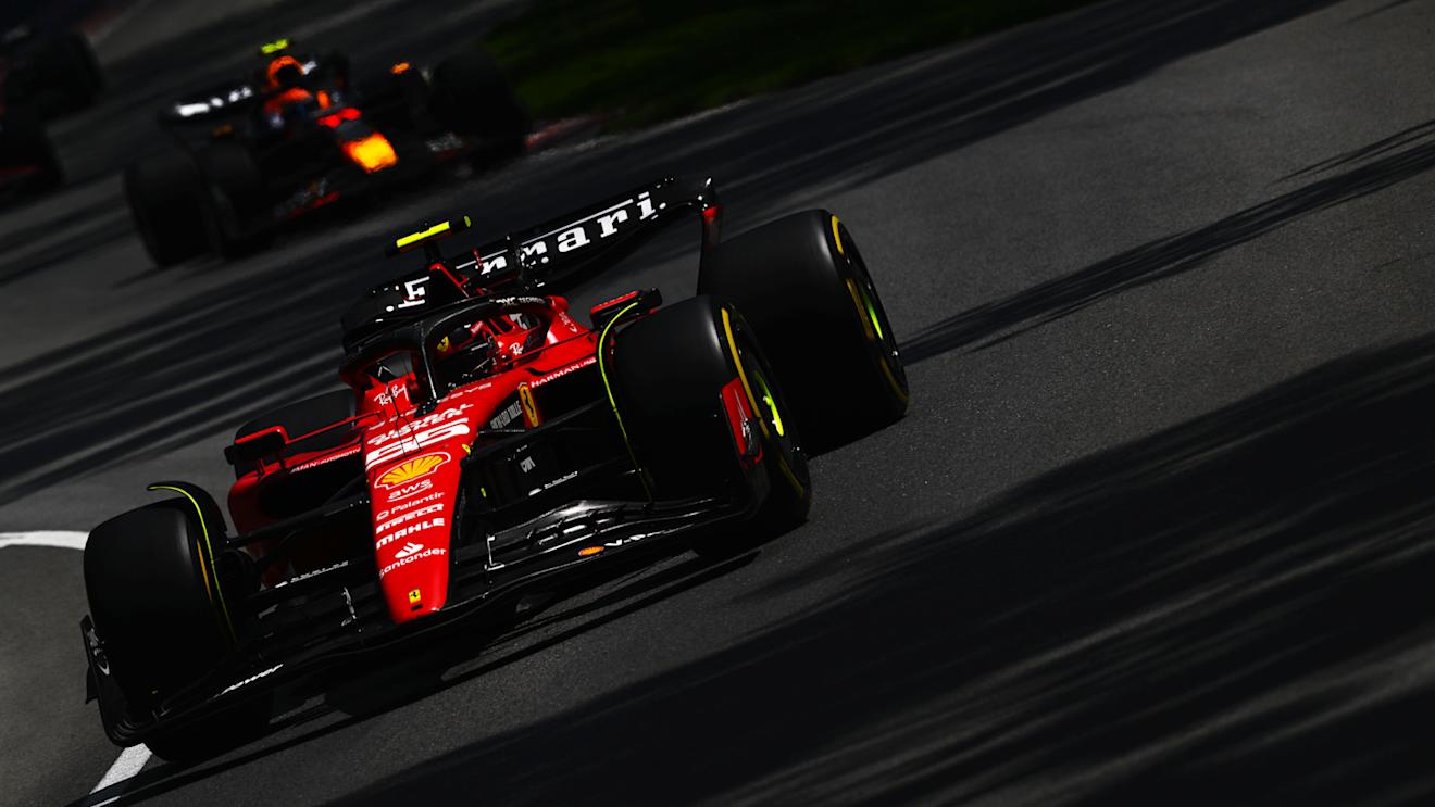 MONTREAL, QUEBEC - JUNE 18: Carlos Sainz of Spain driving (55) the Ferrari SF-23 on track during the F1 Grand Prix of Canada at Circuit Gilles Villeneuve on June 18, 2023 in Montreal, Quebec. (Photo by Clive Mason/Getty Images)
