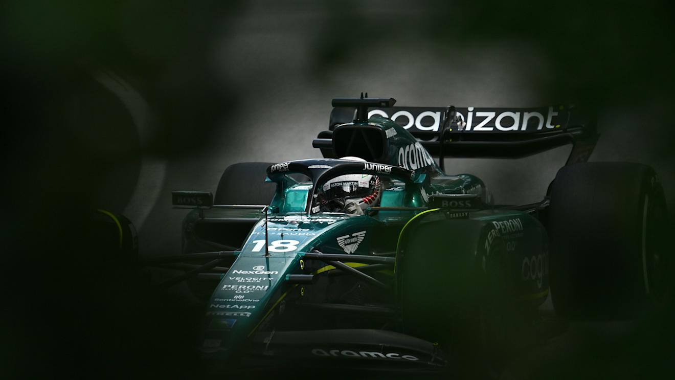 MONTREAL, QUEBEC - JUNE 18: Lance Stroll of Canada driving the (18) Aston Martin AMR23 Mercedes on track during the F1 Grand Prix of Canada at Circuit Gilles Villeneuve on June 18, 2023 in Montreal, Quebec. (Photo by Minas Panagiotakis/Getty Images)