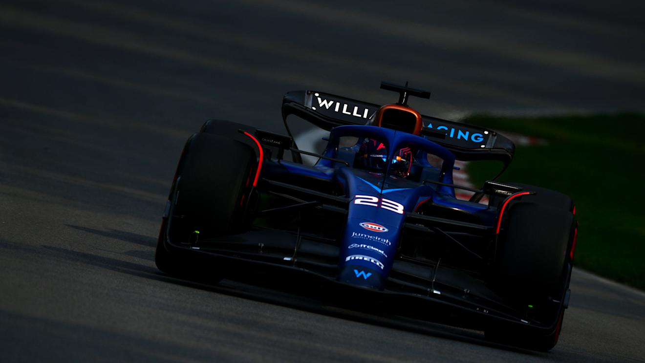 MONTREAL, QUEBEC - JUNE 16: Alexander Albon of Thailand driving the (23) Williams FW45 Mercedes on track during practice ahead of the F1 Grand Prix of Canada at Circuit Gilles Villeneuve on June 16, 2023 in Montreal, Quebec. (Photo by Clive Mason/Getty Images)