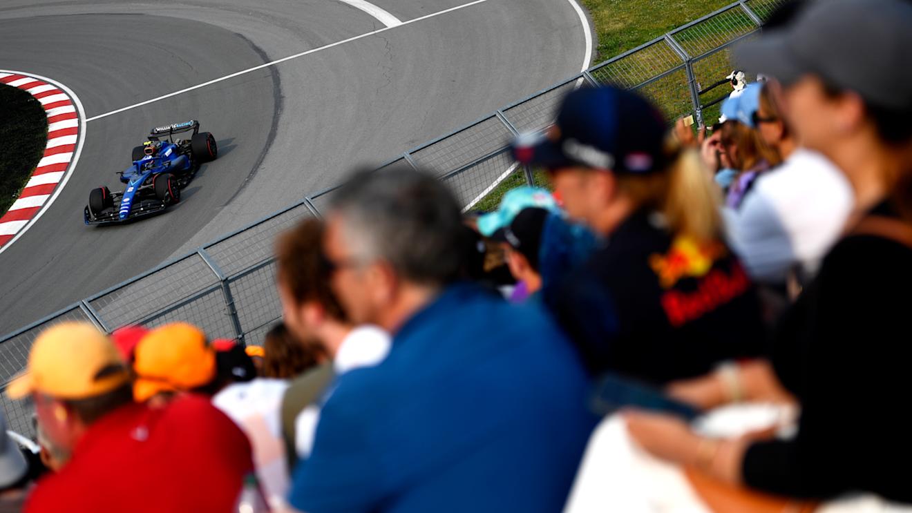 MONTREAL, QUEBEC - JUNE 16: Logan Sargeant of United States driving the (2) Williams FW45 Mercedes on track during practice ahead of the F1 Grand Prix of Canada at Circuit Gilles Villeneuve on June 16, 2023 in Montreal, Quebec. (Photo by Rudy Carezzevoli/Getty Images)