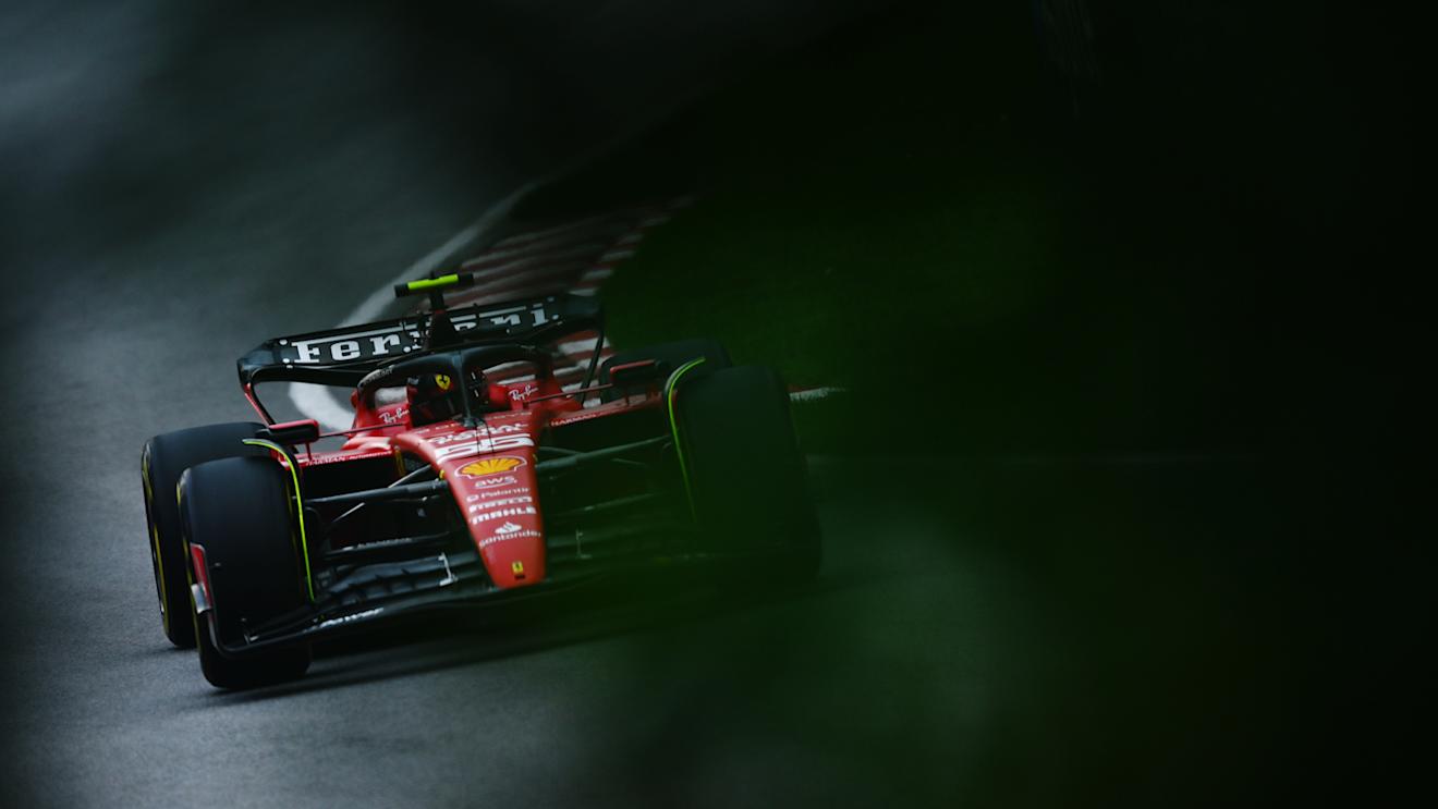 MONTREAL, QUEBEC - JUNE 16: Carlos Sainz of Spain driving (55) the Ferrari SF-23 on track during practice ahead of the F1 Grand Prix of Canada at Circuit Gilles Villeneuve on June 16, 2023 in Montreal, Quebec. (Photo by Clive Mason/Getty Images)