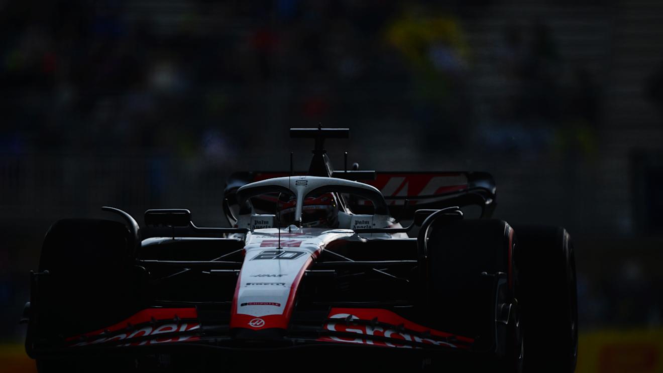MONTREAL, QUEBEC - JUNE 16: Kevin Magnussen of Denmark driving the (20) Haas F1 VF-23 Ferrari on track during practice ahead of the F1 Grand Prix of Canada at Circuit Gilles Villeneuve on June 16, 2023 in Montreal, Quebec. (Photo by Clive Mason/Getty Images)