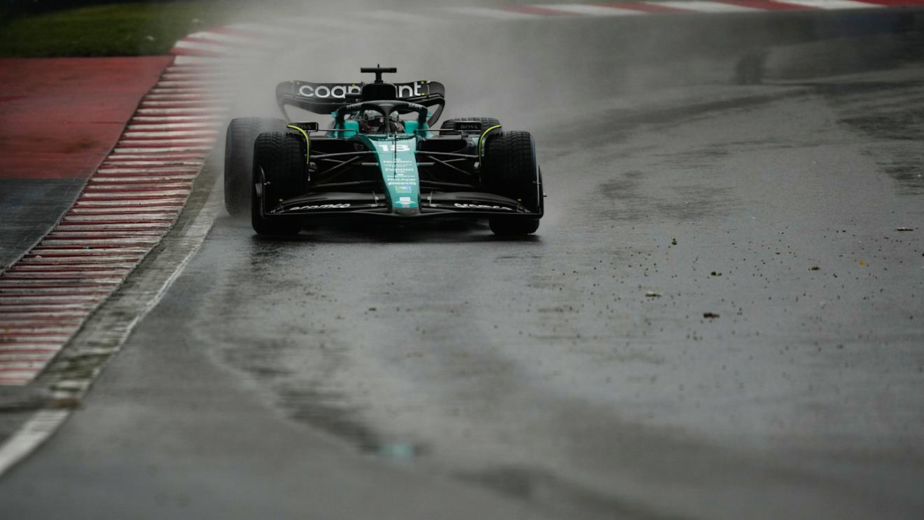 MONTREAL, QUEBEC - JUNE 17: Lance Stroll of Canada driving the (18) Aston Martin AMR23 Mercedes on track during final practice ahead of the F1 Grand Prix of Canada at Circuit Gilles Villeneuve on June 17, 2023 in Montreal, Quebec. (Photo by Rudy Carezzevoli/Getty Images)