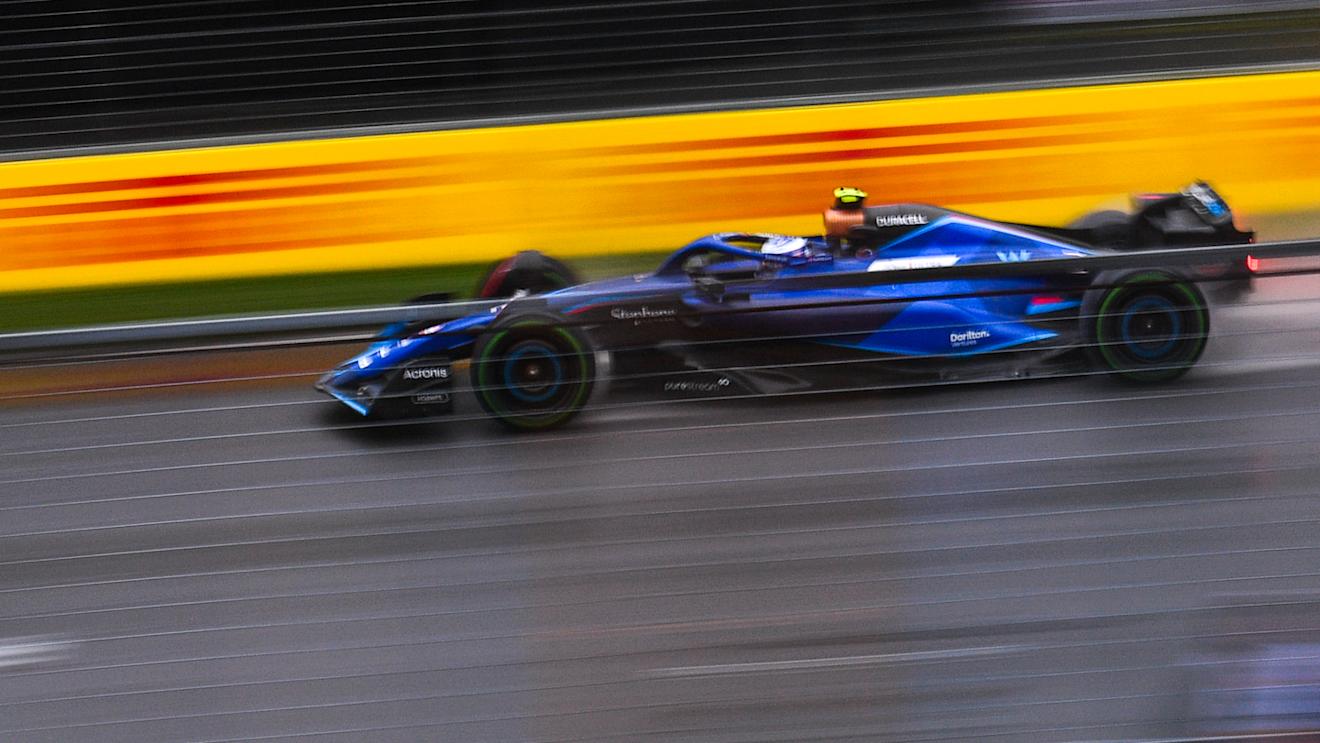 MONTREAL, QUEBEC - JUNE 17: Logan Sargeant of United States driving the (2) Williams FW45 Mercedes on track during final practice ahead of the F1 Grand Prix of Canada at Circuit Gilles Villeneuve on June 17, 2023 in Montreal, Quebec. (Photo by Minas Panagiotakis/Getty Images)