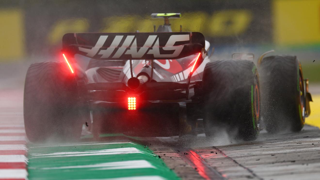 BUDAPEST, HUNGARY - JULY 21: Nico Hulkenberg of Germany driving the (27) Haas F1 VF-23 Ferrari runs wide during practice ahead of the F1 Grand Prix of Hungary at Hungaroring on July 21, 2023 in Budapest, Hungary. (Photo by Bryn Lennon - Formula 1/Formula 1 via Getty Images)