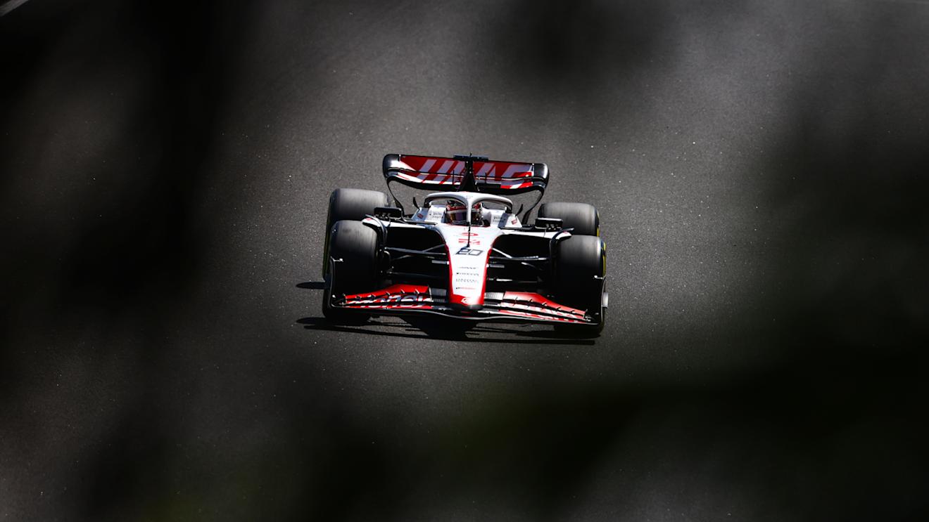 BUDAPEST, HUNGARY - JULY 22: Kevin Magnussen of Denmark driving the (20) Haas F1 VF-23 Ferrari on track during final practice ahead of the F1 Grand Prix of Hungary at Hungaroring on July 22, 2023 in Budapest, Hungary. (Photo by Mark Thompson/Getty Images)