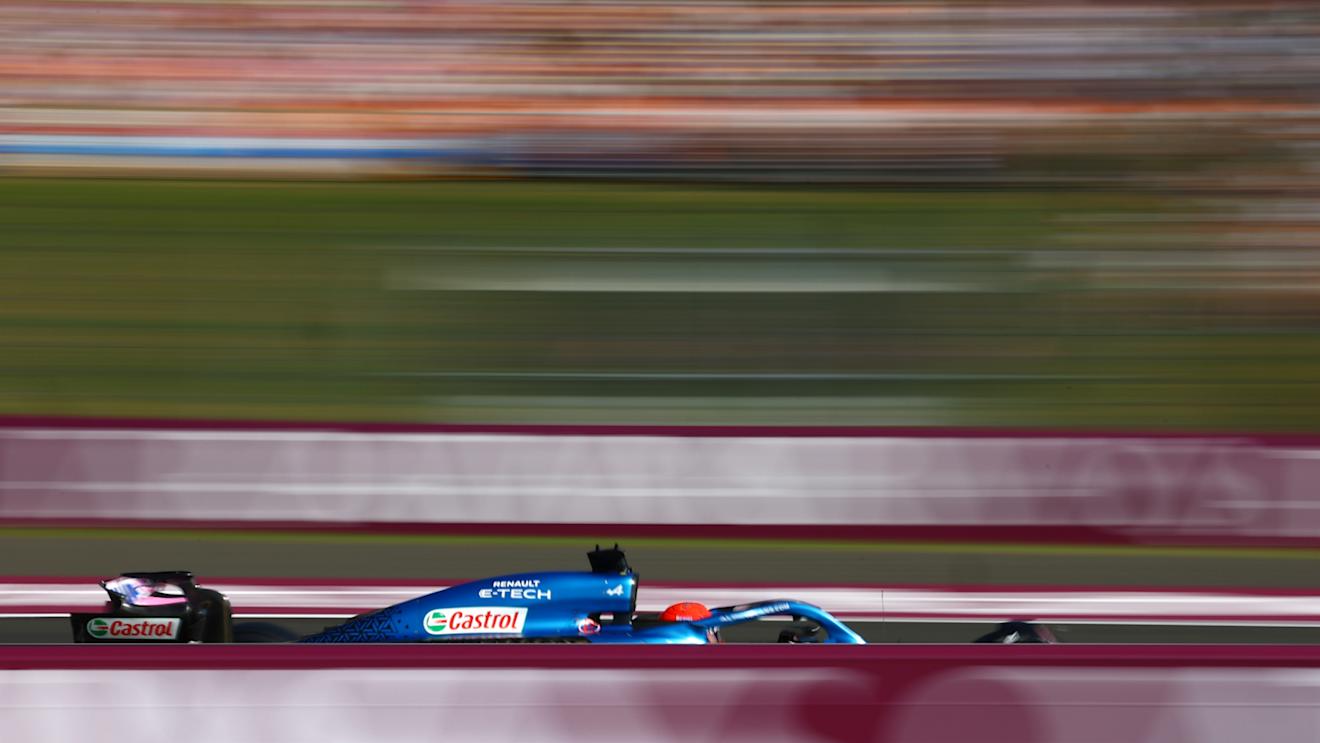 BUDAPEST, HUNGARY - JULY 22: Esteban Ocon of France driving the (31) Alpine F1 A523 Renault on track during qualifying ahead of the F1 Grand Prix of Hungary at Hungaroring on July 22, 2023 in Budapest, Hungary. (Photo by Mark Thompson/Getty Images)