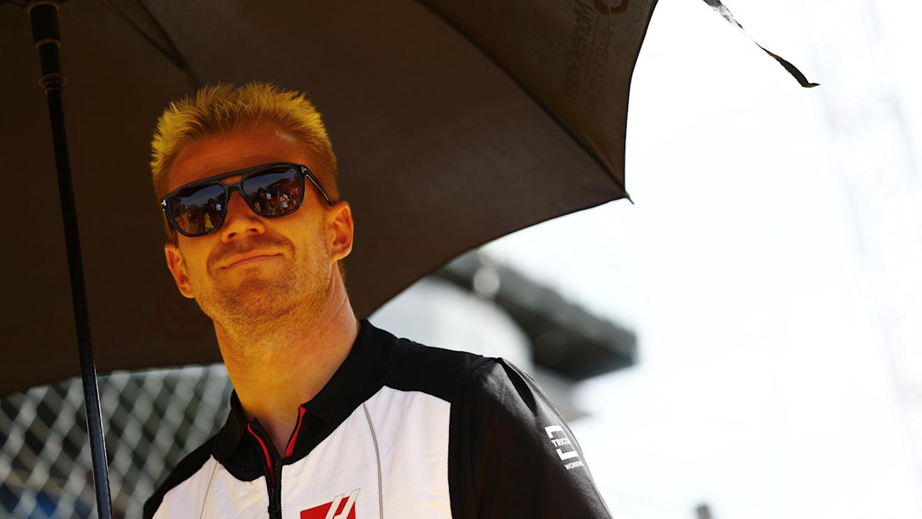 MONZA, ITALY - SEPTEMBER 03: Nico Hulkenberg of Germany and Haas F1 prepares to drive on the grid prior to the F1 Grand Prix of Italy at Autodromo Nazionale Monza on September 03, 2023 in Monza, Italy. (Photo by Mark Thompson/Getty Images)