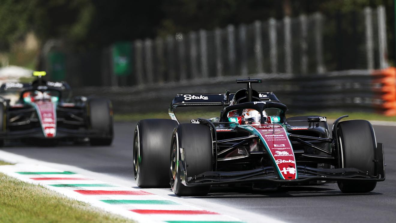 MONZA, ITALY - SEPTEMBER 03: Valtteri Bottas of Finland driving the (77) Alfa Romeo F1 C43 Ferrari on track during the F1 Grand Prix of Italy at Autodromo Nazionale Monza on September 03, 2023 in Monza, Italy. (Photo by Peter Fox/Getty Images)
