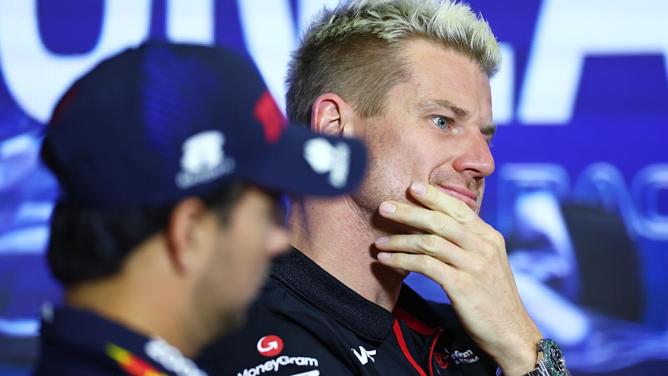 MONZA, ITALY - AUGUST 31: Nico Hulkenberg of Germany and Haas F1 looks on in the Drivers Press Conference during previews ahead of the F1 Grand Prix of Italy at Autodromo Nazionale Monza on August 31, 2023 in Monza, Italy. (Photo by Bryn Lennon/Getty Images)