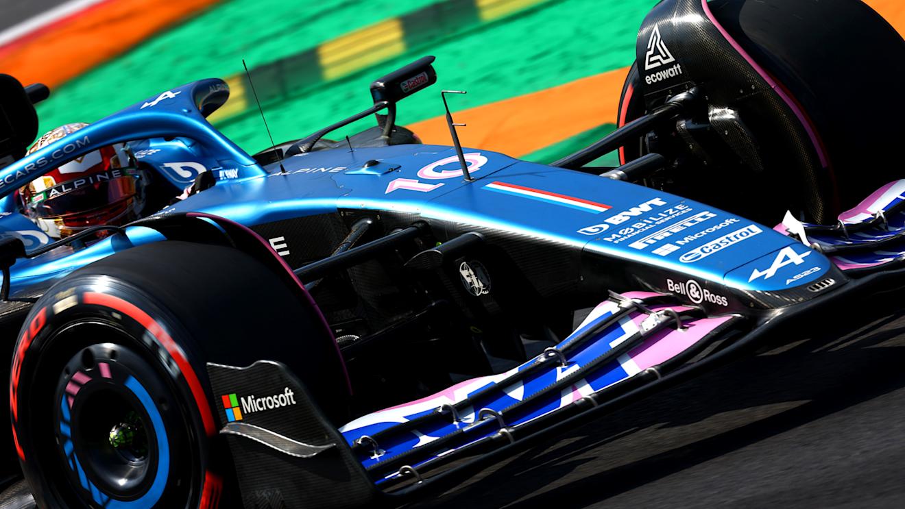 MONZA, ITALY - SEPTEMBER 02: Pierre Gasly of France driving the (10) Alpine F1 A523 Renault on track during final practice ahead of the F1 Grand Prix of Italy at Autodromo Nazionale Monza on September 02, 2023 in Monza, Italy. (Photo by Mark Thompson/Getty Images)