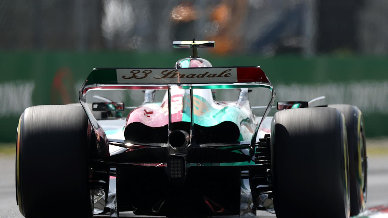 MONZA, ITALY - SEPTEMBER 02: Zhou Guanyu of China driving the (24) Alfa Romeo F1 C43 Ferrari on track during final practice ahead of the F1 Grand Prix of Italy at Autodromo Nazionale Monza on September 02, 2023 in Monza, Italy. (Photo by Peter Fox/Getty Images)
