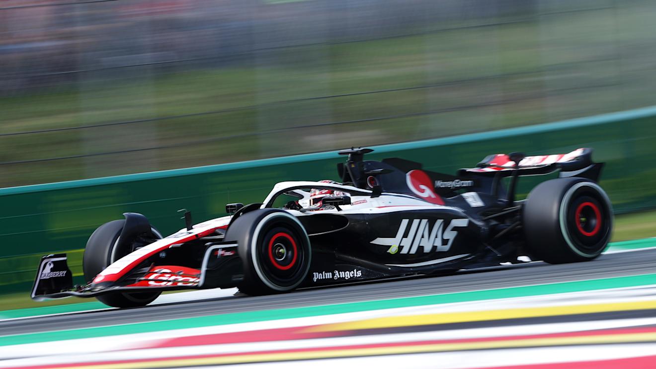 MONZA, ITALY - SEPTEMBER 02: Kevin Magnussen of Denmark driving the (20) Haas F1 VF-23 Ferrari on track during qualifying ahead of the F1 Grand Prix of Italy at Autodromo Nazionale Monza on September 02, 2023 in Monza, Italy. (Photo by Peter Fox/Getty Images)