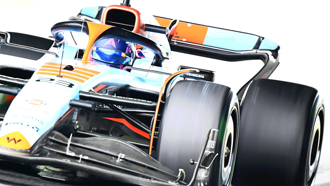 SUZUKA, JAPAN - SEPTEMBER 22: Alexander Albon of Thailand driving the (23) Williams FW45 Mercedes on track during practice ahead of the F1 Grand Prix of Japan at Suzuka International Racing Course on September 22, 2023 in Suzuka, Japan. (Photo by Clive Mason/Getty Images)