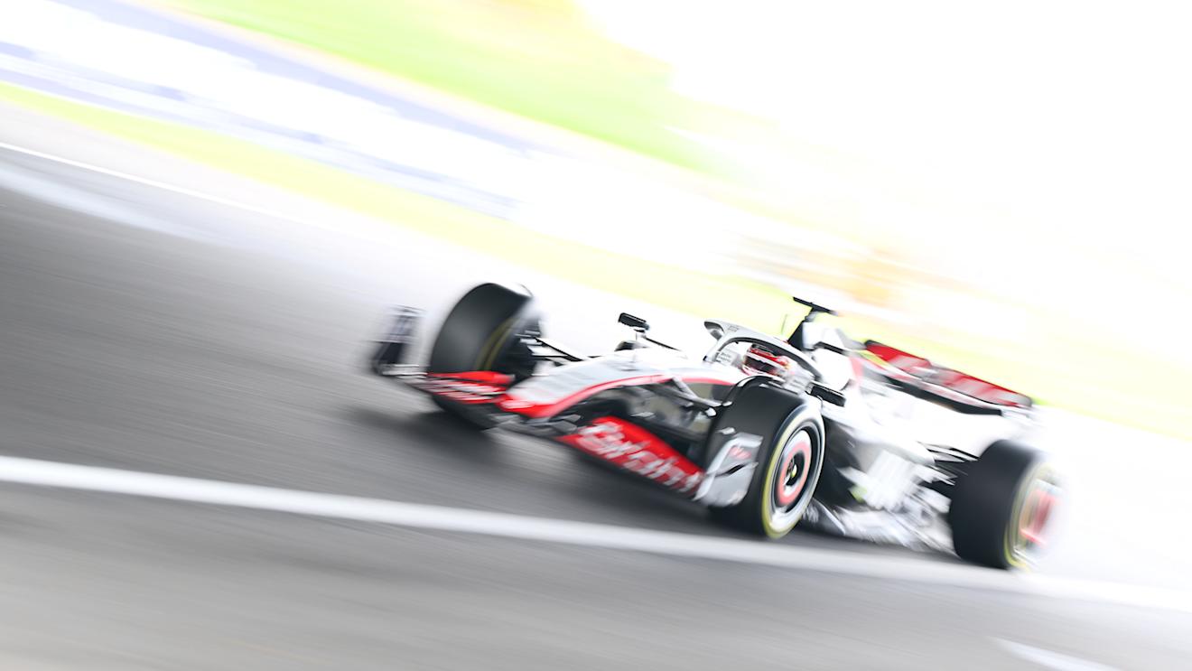SUZUKA, JAPAN - SEPTEMBER 22: Kevin Magnussen of Denmark driving the (20) Haas F1 VF-23 Ferrari on track during practice ahead of the F1 Grand Prix of Japan at Suzuka International Racing Course on September 22, 2023 in Suzuka, Japan. (Photo by Clive Mason/Getty Images)