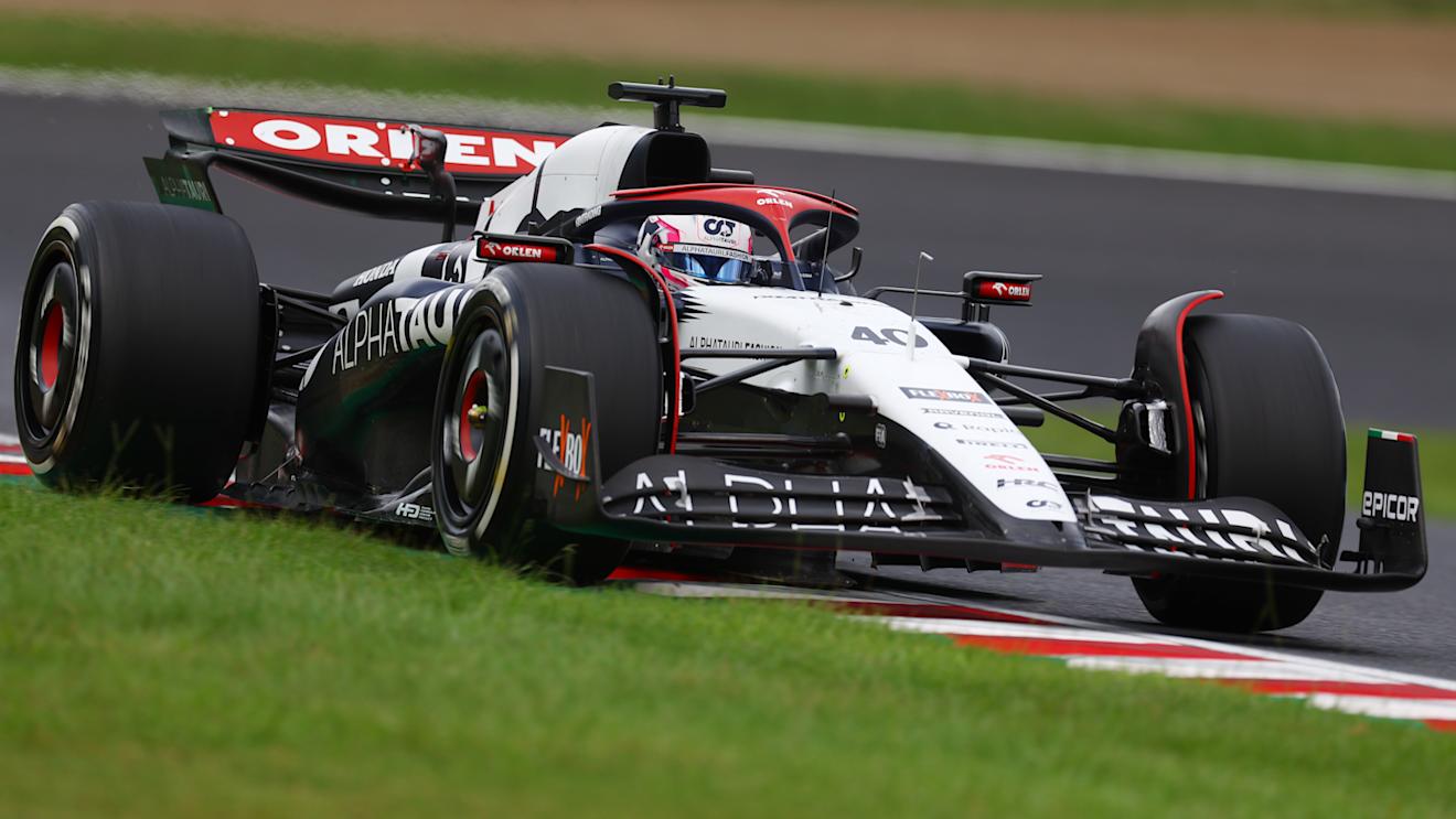 SUZUKA, JAPAN - SEPTEMBER 22: Liam Lawson of New Zealand driving the (40) Scuderia AlphaTauri AT04 on track during practice ahead of the F1 Grand Prix of Japan at Suzuka International Racing Course on September 22, 2023 in Suzuka, Japan. (Photo by Bryn Lennon - Formula 1/Formula 1 via Getty Images)