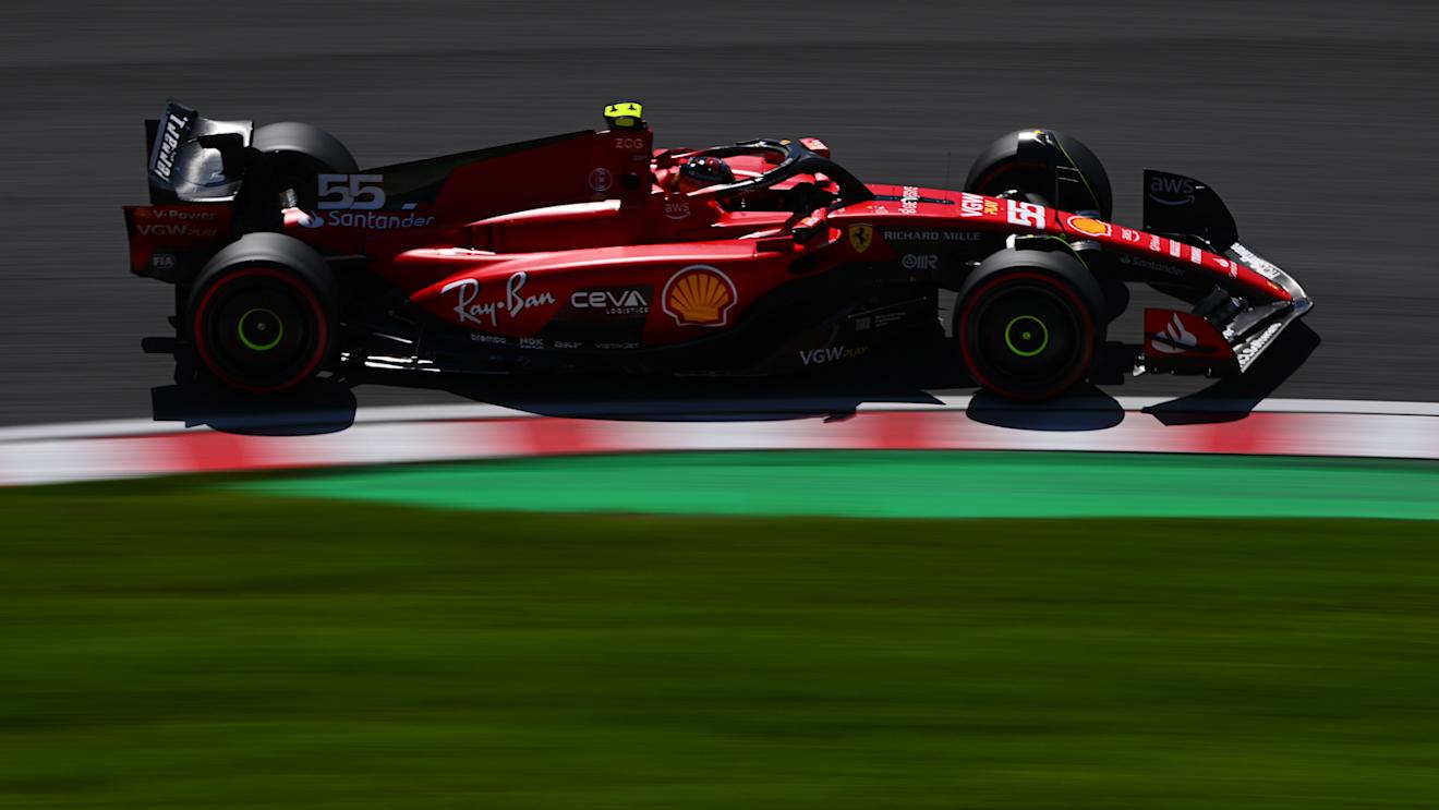SUZUKA, JAPAN - SEPTEMBER 23: Carlos Sainz of Spain driving (55) the Ferrari SF-23 on track during final practice ahead of the F1 Grand Prix of Japan at Suzuka International Racing Course on September 23, 2023 in Suzuka, Japan. (Photo by Clive Mason/Getty Images)