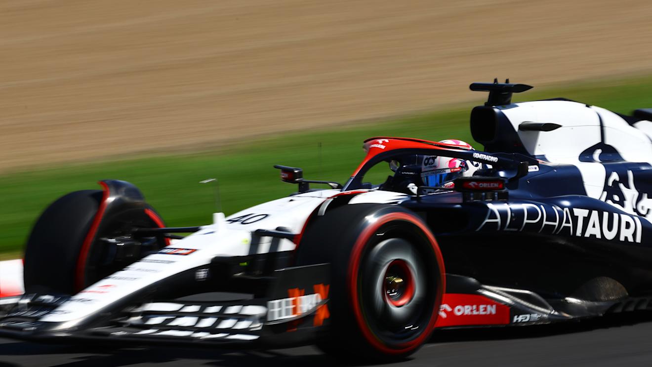 SUZUKA, JAPAN - SEPTEMBER 23: Liam Lawson of New Zealand driving the (40) Scuderia AlphaTauri AT04 on track during final practice ahead of the F1 Grand Prix of Japan at Suzuka International Racing Course on September 23, 2023 in Suzuka, Japan. (Photo by Mark Thompson/Getty Images)