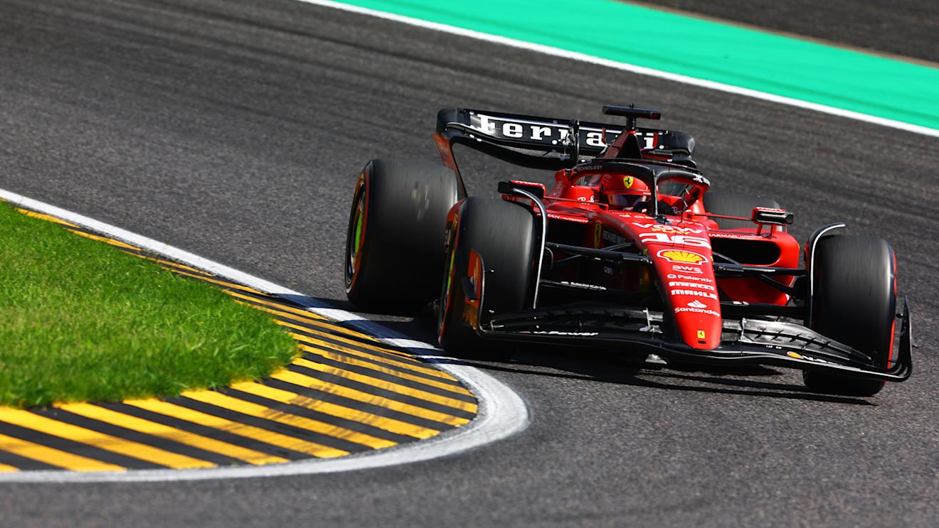 SUZUKA, JAPAN - SEPTEMBER 23: Charles Leclerc of Monaco driving the (16) Ferrari SF-23 on track during final practice ahead of the F1 Grand Prix of Japan at Suzuka International Racing Course on September 23, 2023 in Suzuka, Japan. (Photo by Mark Thompson/Getty Images)