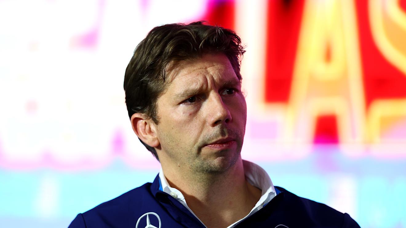 LAS VEGAS, NEVADA - NOVEMBER 16: James Vowles, Team Principal of Williams looks on in the Team Principals Press Conference ahead of the F1 Grand Prix of Las Vegas at Las Vegas Strip Circuit on November 16, 2023 in Las Vegas, Nevada. (Photo by Dan Istitene/Getty Images)