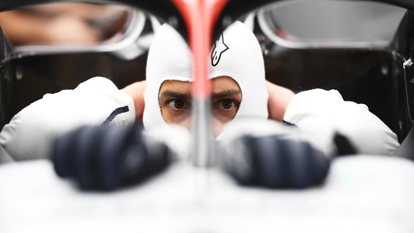 LAS VEGAS, NEVADA - NOVEMBER 18: Daniel Ricciardo of Australia and Scuderia AlphaTauri prepares to drive in the garage during qualifying ahead of the F1 Grand Prix of Las Vegas at Las Vegas Strip Circuit on November 18, 2023 in Las Vegas, Nevada. (Photo by Rudy Carezzevoli/Getty Images)