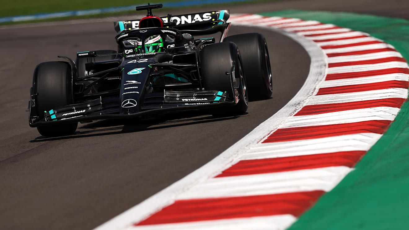 MEXICO CITY, MEXICO - OCTOBER 27: Frederik Vesti of Denmark driving the (42) Mercedes AMG Petronas F1 Team W14 on track  during practice ahead of the F1 Grand Prix of Mexico at Autodromo Hermanos Rodriguez on October 27, 2023 in Mexico City, Mexico. (Photo by Jared C. Tilton/Getty Images)