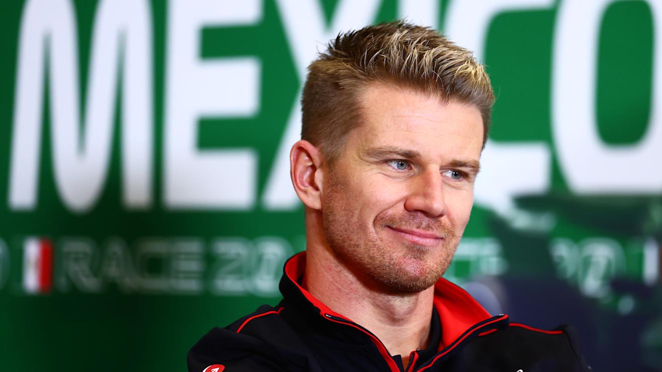 MEXICO CITY, MEXICO - OCTOBER 26: Nico Hulkenberg of Germany and Haas F1 attends the Drivers Press Conference during previews ahead of the F1 Grand Prix of Mexico at Autodromo Hermanos Rodriguez on October 26, 2023 in Mexico City, Mexico. (Photo by Dan Istitene/Getty Images)