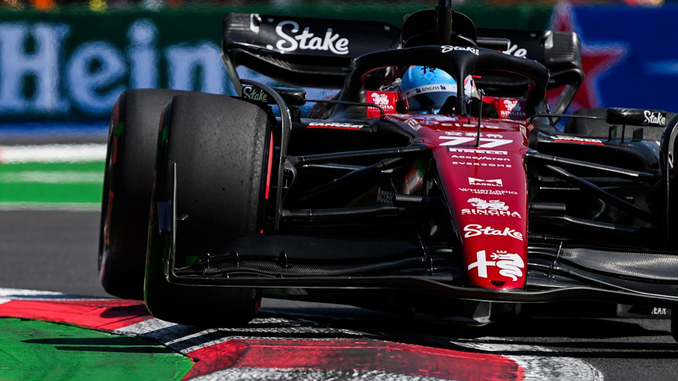 MEXICO CITY, MEXICO - OCTOBER 28: Valtteri Bottas of Finland driving the (77) Alfa Romeo F1 C43 Ferrari on track during final practice ahead of the F1 Grand Prix of Mexico at Autodromo Hermanos Rodriguez on October 28, 2023 in Mexico City, Mexico. (Photo by Rudy Carezzevoli/Getty Images)