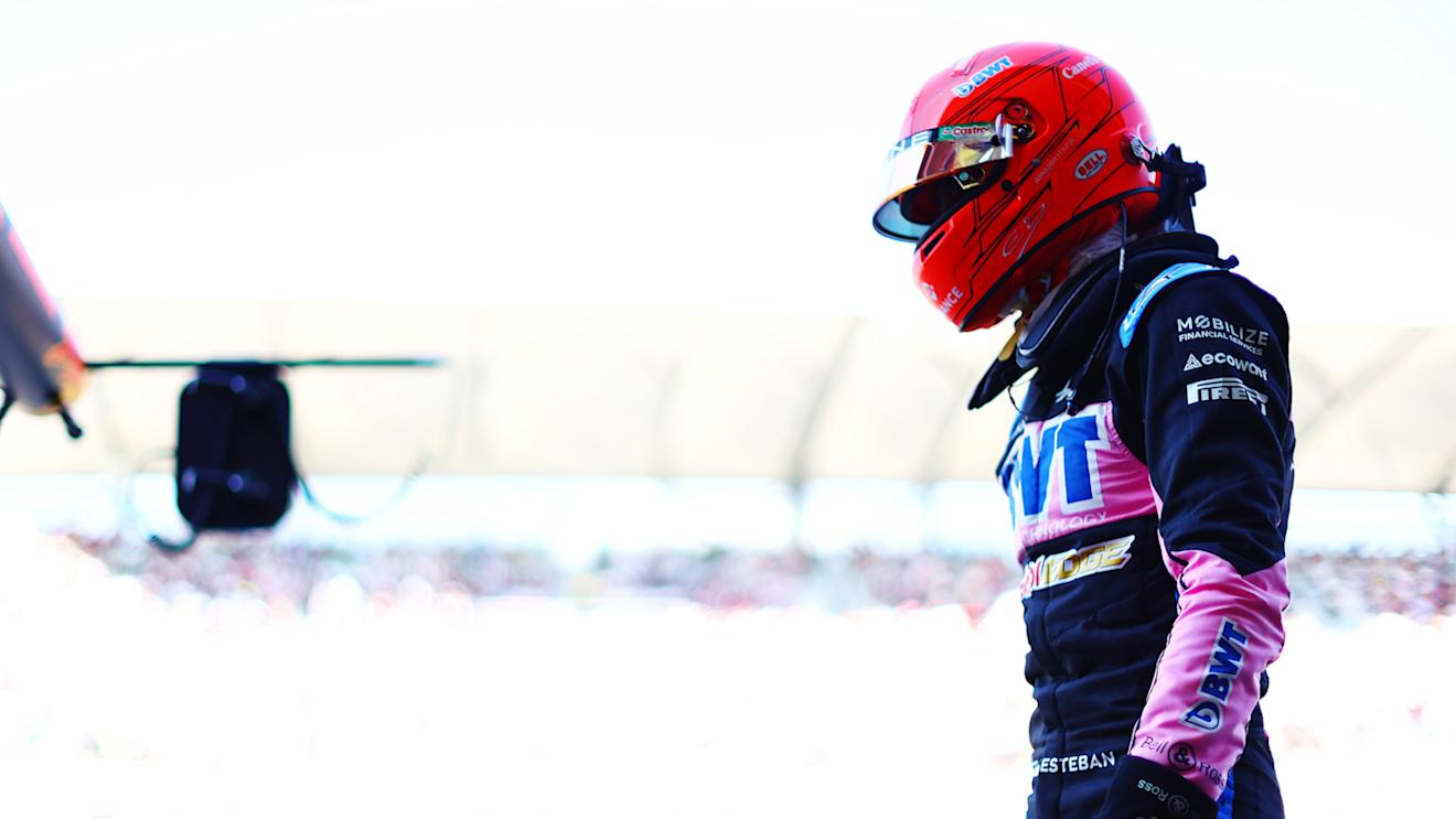 MEXICO CITY, MEXICO - OCTOBER 28: Sixteenth placed qualifier Esteban Ocon of France and Alpine F1 walks in the Pitlane during qualifying ahead of the F1 Grand Prix of Mexico at Autodromo Hermanos Rodriguez on October 28, 2023 in Mexico City, Mexico. (Photo by Mark Thompson/Getty Images)