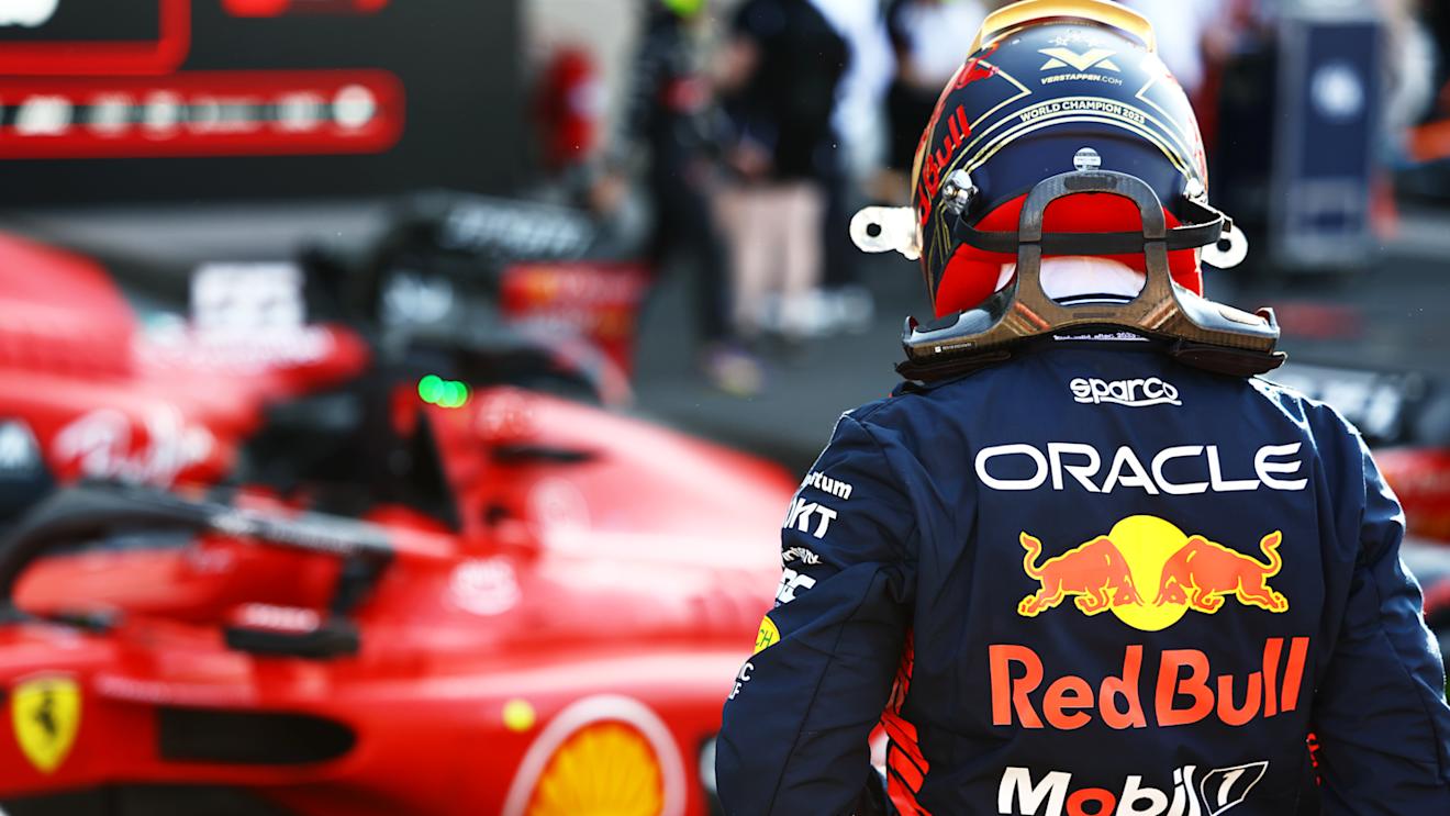 MEXICO CITY, MEXICO - OCTOBER 28: Third placed qualifier Max Verstappen of the Netherlands and Oracle Red Bull Racing looks on in parc ferme during qualifying ahead of the F1 Grand Prix of Mexico at Autodromo Hermanos Rodriguez on October 28, 2023 in Mexico City, Mexico. (Photo by Mark Thompson/Getty Images)