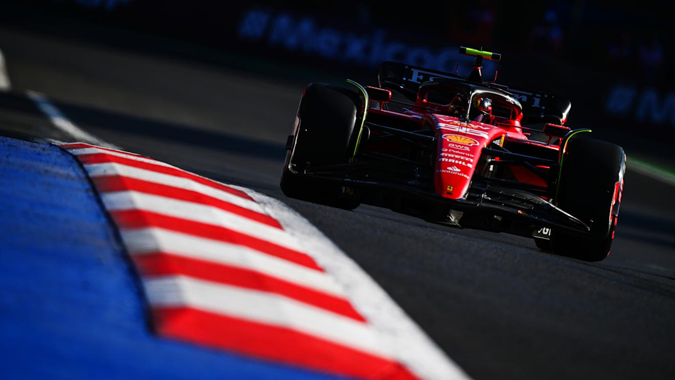 MEXICO CITY, MEXICO - OCTOBER 28: Carlos Sainz of Spain driving (55) the Ferrari SF-23 on track during qualifying ahead of the F1 Grand Prix of Mexico at Autodromo Hermanos Rodriguez on October 28, 2023 in Mexico City, Mexico. (Photo by Clive Mason - Formula 1/Formula 1 via Getty Images)