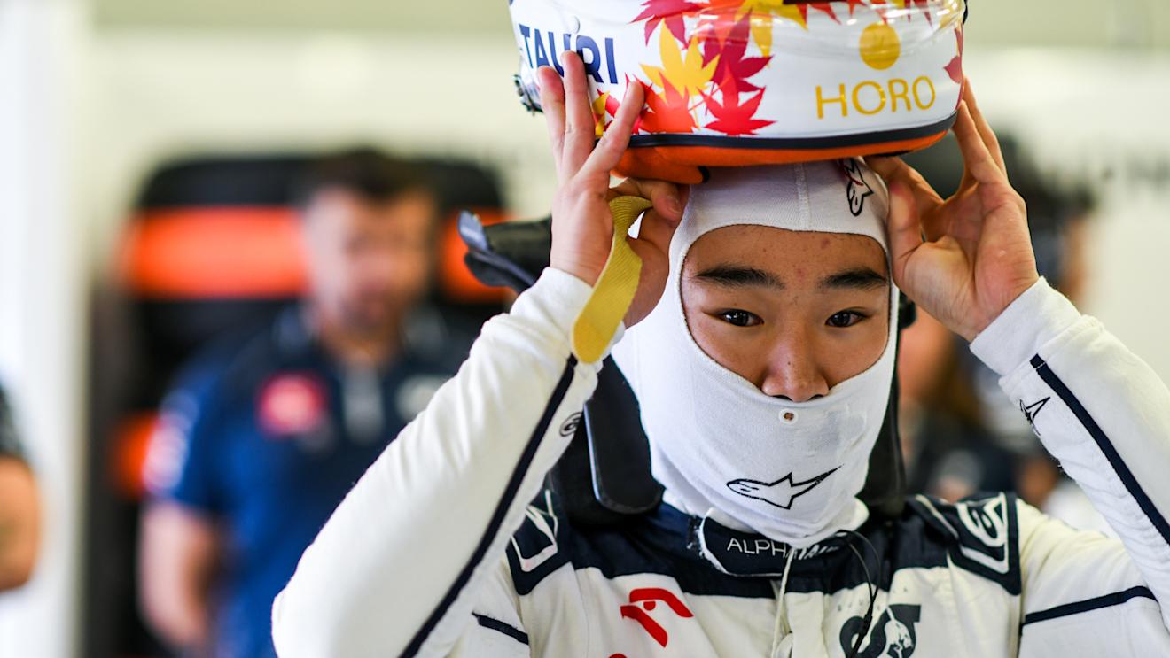 MEXICO CITY, MEXICO - OCTOBER 28: Yuki Tsunoda of Japan and Scuderia AlphaTauri prepares to drive in the garage during qualifying ahead of the F1 Grand Prix of Mexico at Autodromo Hermanos Rodriguez on October 28, 2023 in Mexico City, Mexico. (Photo by Rudy Carezzevoli/Getty Images)