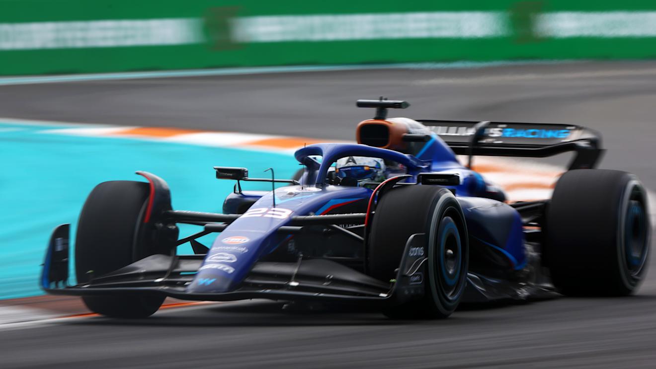 MIAMI, FLORIDA - MAY 07:  Alexander Albon of Thailand driving the (23) Williams FW45 Mercedeson track during the F1 Grand Prix of Miami at Miami International Autodrome on May 07, 2023 in Miami, Florida. (Photo by Mark Thompson/Getty Images)