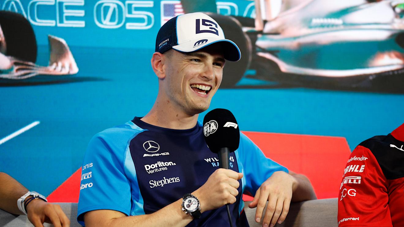 MIAMI, FLORIDA - MAY 04: Logan Sargeant of United States and Williams attends the Drivers Press Conference during previews ahead of the F1 Grand Prix of Miami at Miami International Autodrome on May 04, 2023 in Miami, Florida. (Photo by Jared C. Tilton/Getty Images)