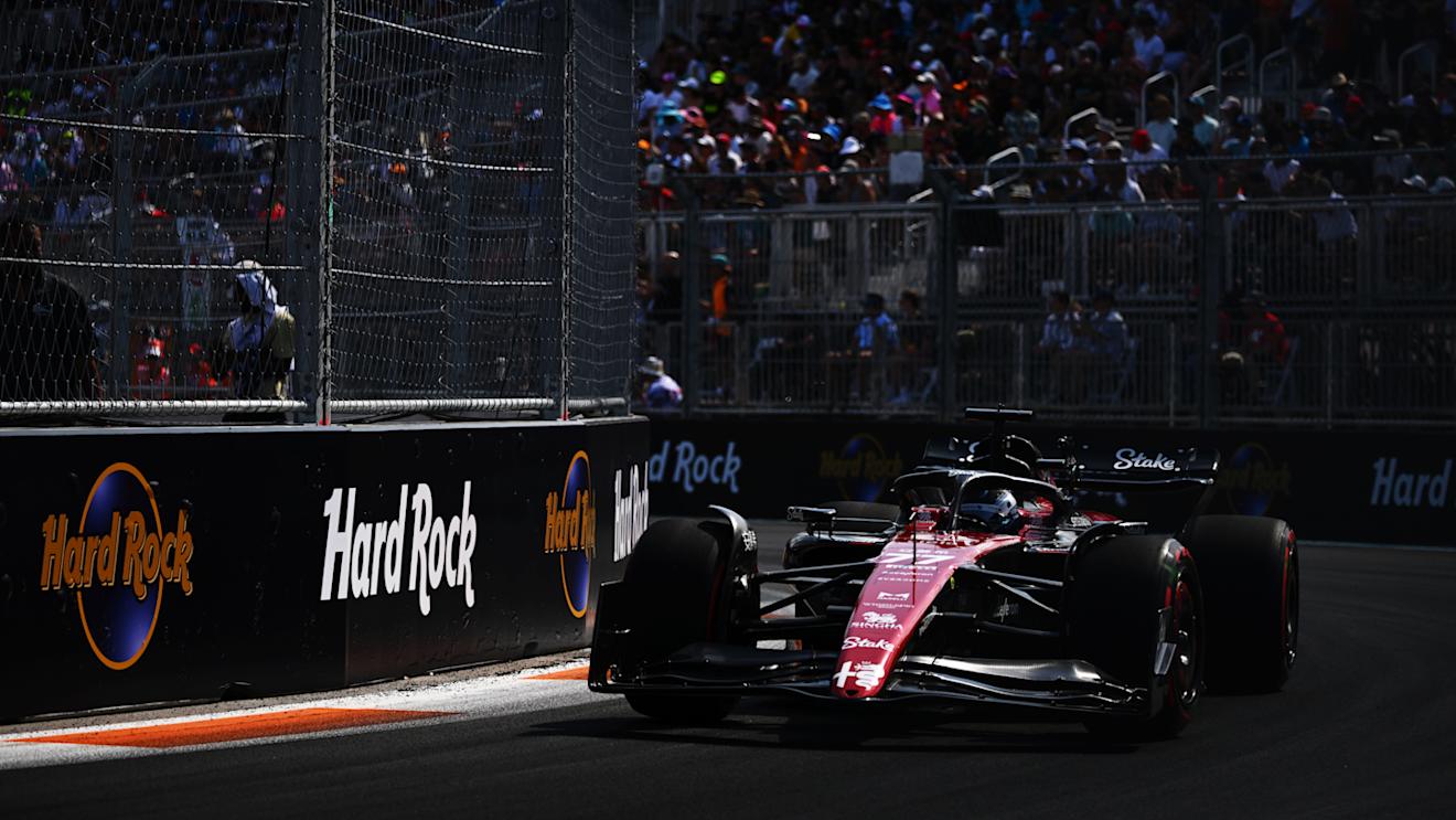 MIAMI, FLORIDA - MAY 06: Valtteri Bottas of Finland driving the (77) Alfa Romeo F1 C43 Ferrari on track during qualifying ahead of the F1 Grand Prix of Miami at Miami International Autodrome on May 06, 2023 in Miami, Florida. (Photo by Clive Mason - Formula 1/Formula 1 via Getty Images)