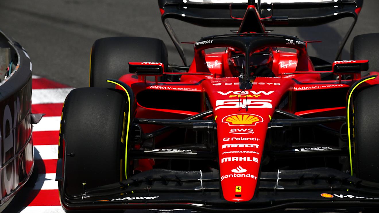 MONTE-CARLO, MONACO - MAY 26: Carlos Sainz of Spain driving (55) the Ferrari SF-23 on track during practice ahead of the F1 Grand Prix of Monaco at Circuit de Monaco on May 26, 2023 in Monte-Carlo, Monaco. (Photo by Dan Mullan/Getty Images)