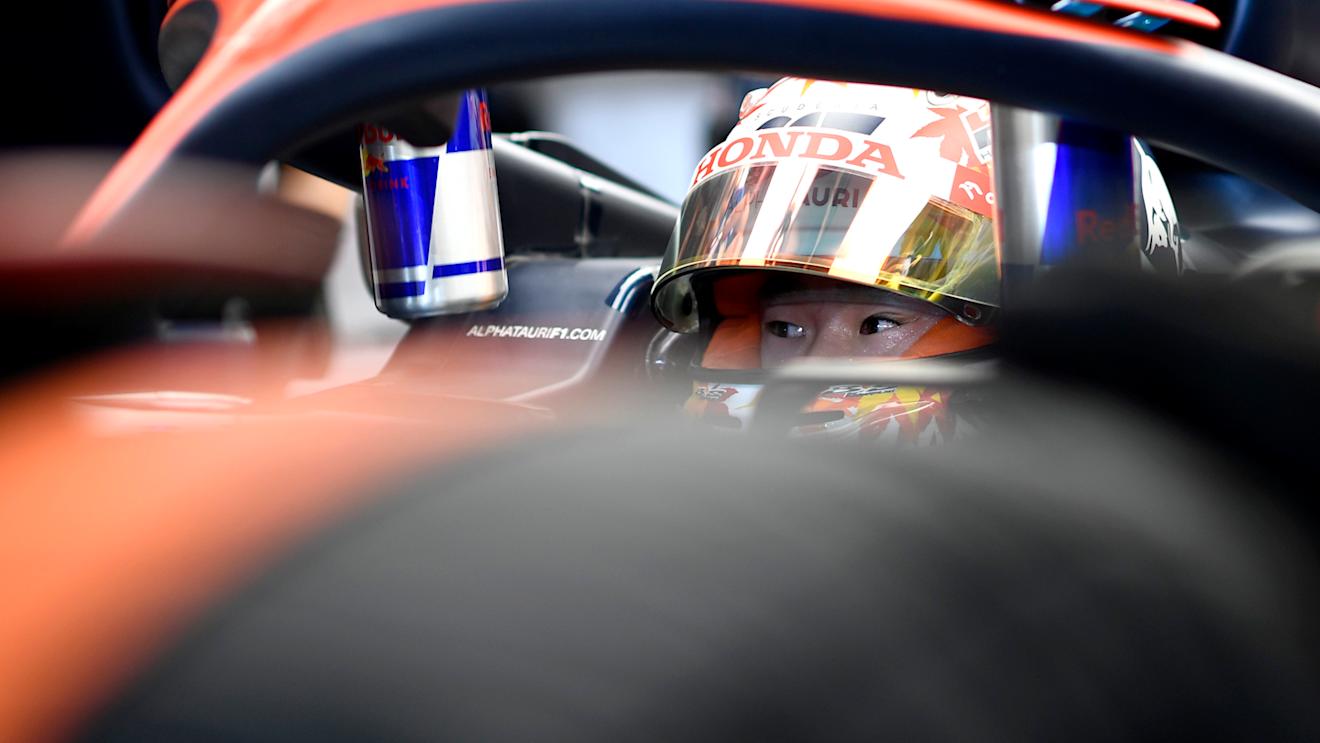 LUSAIL CITY, QATAR - OCTOBER 06: Yuki Tsunoda of Japan and Scuderia AlphaTauri prepares to drive in the garage during qualifying ahead of the F1 Grand Prix of Qatar at Lusail International Circuit on October 06, 2023 in Lusail City, Qatar. (Photo by Rudy Carezzevoli/Getty Images)