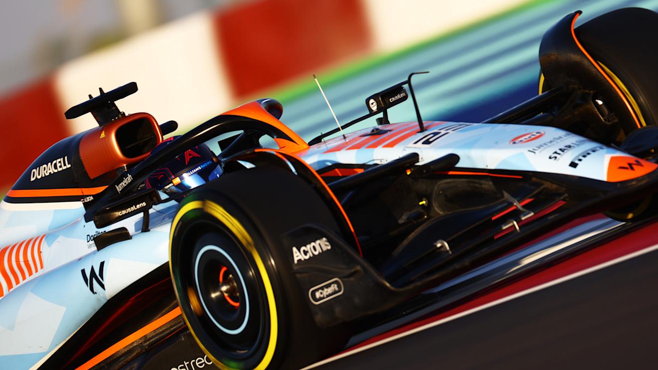 LUSAIL CITY, QATAR - OCTOBER 07: Alexander Albon of Thailand driving the (23) Williams FW45 Mercedes on track during the Sprint Shootout ahead of the F1 Grand Prix of Qatar at Lusail International Circuit on October 07, 2023 in Lusail City, Qatar. (Photo by Mark Thompson/Getty Images)