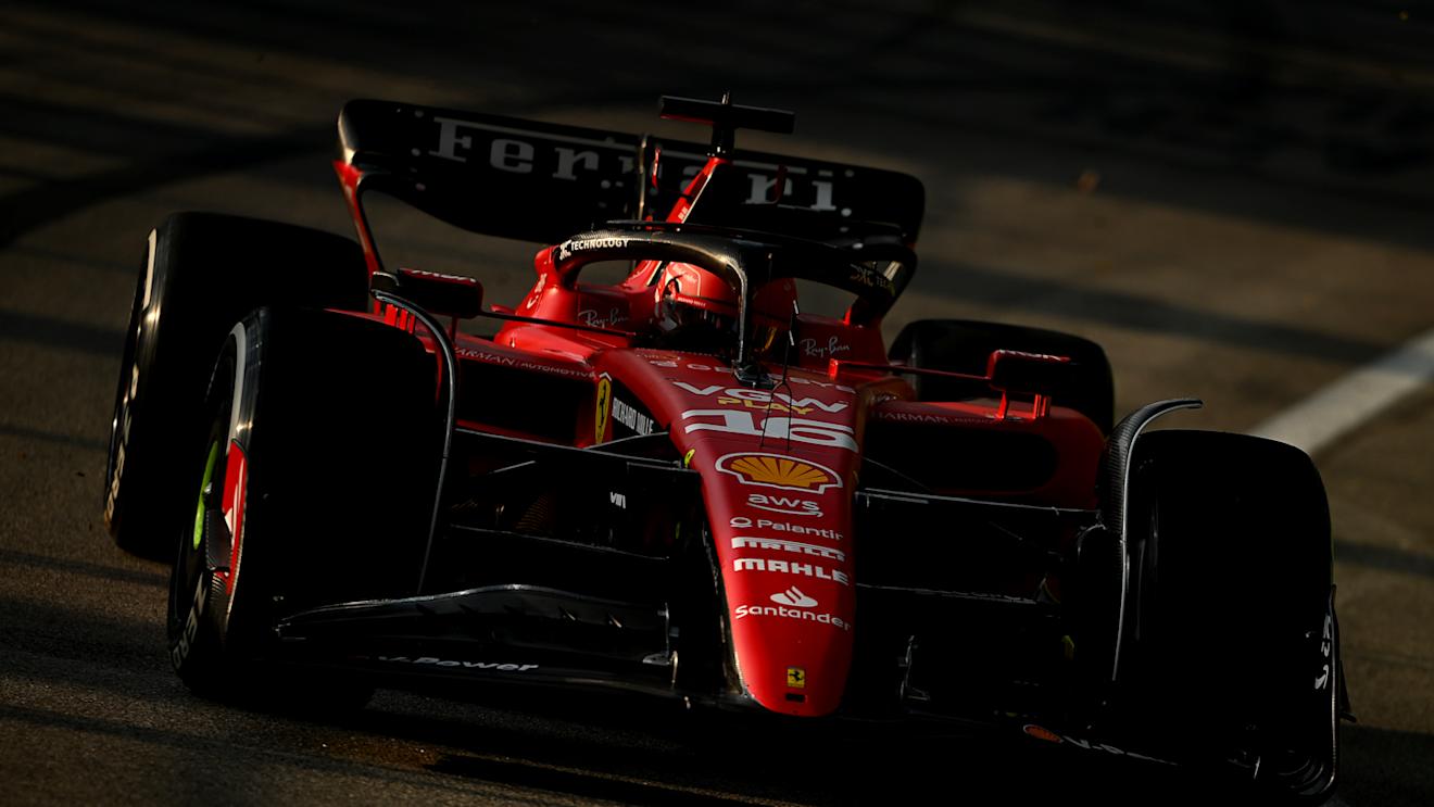 SINGAPORE, SINGAPORE - SEPTEMBER 15: Charles Leclerc of Monaco driving the (16) Ferrari SF-23 on track during practice ahead of the F1 Grand Prix of Singapore at Marina Bay Street Circuit on September 15, 2023 in Singapore, Singapore. (Photo by Clive Mason/Getty Images)