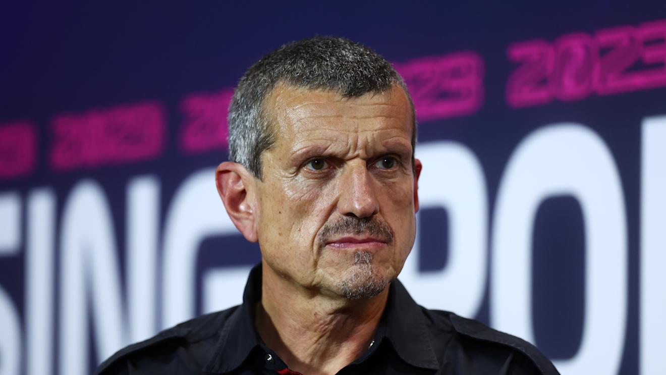 SINGAPORE, SINGAPORE - SEPTEMBER 15: Haas F1 Team Principal Guenther Steiner talks in the team principals press conference during practice ahead of the F1 Grand Prix of Singapore at Marina Bay Street Circuit on September 15, 2023 in Singapore, Singapore. (Photo by Bryn Lennon/Getty Images)