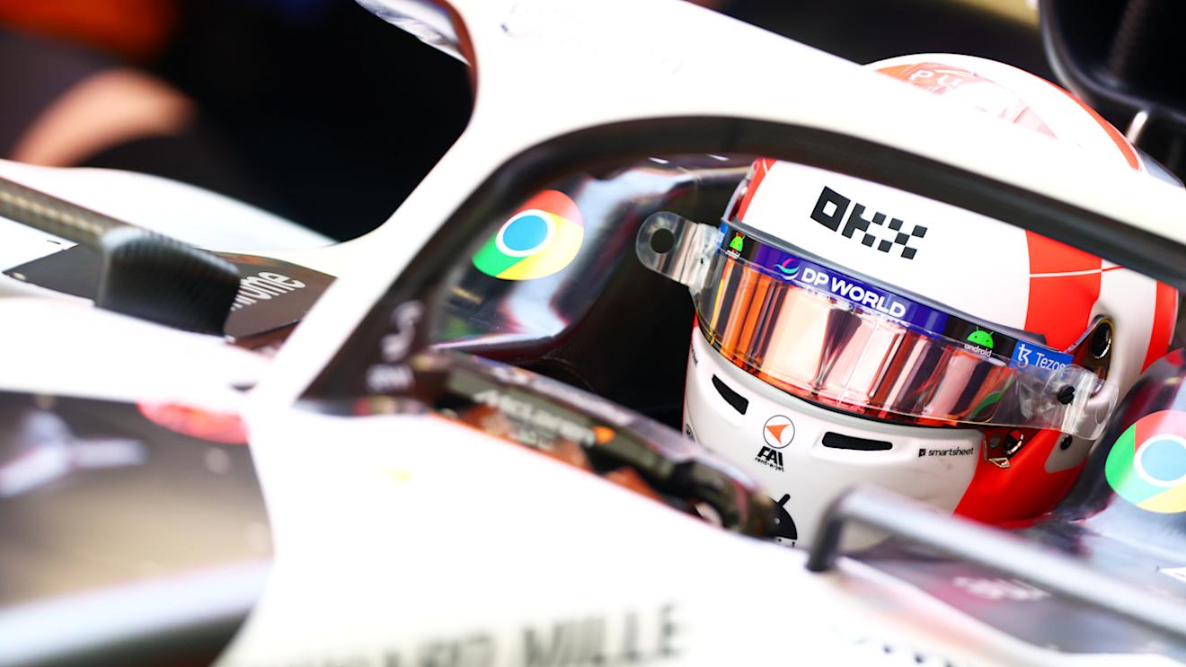 BARCELONA, SPAIN - JUNE 02: Lando Norris of Great Britain and McLaren prepares to drive in the garage during practice ahead of the F1 Grand Prix of Spain at Circuit de Barcelona-Catalunya on June 02, 2023 in Barcelona, Spain. (Photo by Dan Istitene - Formula 1/Formula 1 via Getty Images)