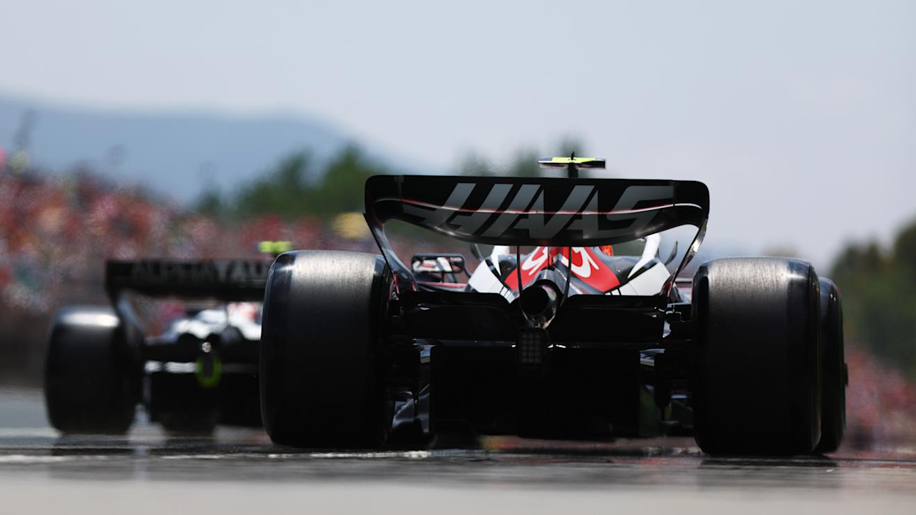 BARCELONA, SPAIN - JUNE 02: Nico Hulkenberg of Germany driving the (27) Haas F1 VF-23 Ferrari on track during practice ahead of the F1 Grand Prix of Spain at Circuit de Barcelona-Catalunya on June 02, 2023 in Barcelona, Spain. (Photo by Dan Istitene - Formula 1/Formula 1 via Getty Images)