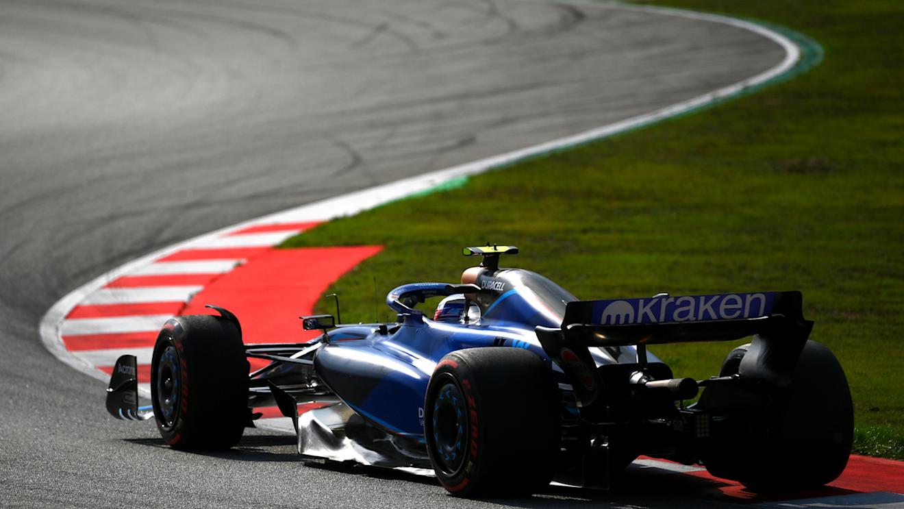 BARCELONA, SPAIN - JUNE 02: Logan Sargeant of United States driving the (2) Williams FW45 Mercedes on track during practice ahead of the F1 Grand Prix of Spain at Circuit de Barcelona-Catalunya on June 02, 2023 in Barcelona, Spain. (Photo by Dan Mullan - Formula 1/Formula 1 via Getty Images)