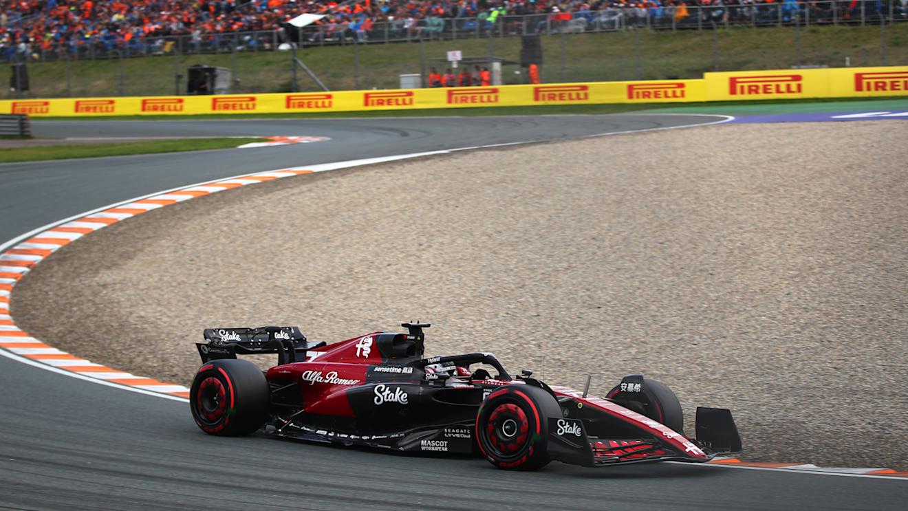 ZANDVOORT, NETHERLANDS - AUGUST 27: Valtteri Bottas of Finland driving the (77) Alfa Romeo F1 C43 Ferrari on track during the F1 Grand Prix of The Netherlands at Circuit Zandvoort on August 27, 2023 in Zandvoort, Netherlands. (Photo by Joe Portlock - Formula 1/Formula 1 via Getty Images)
