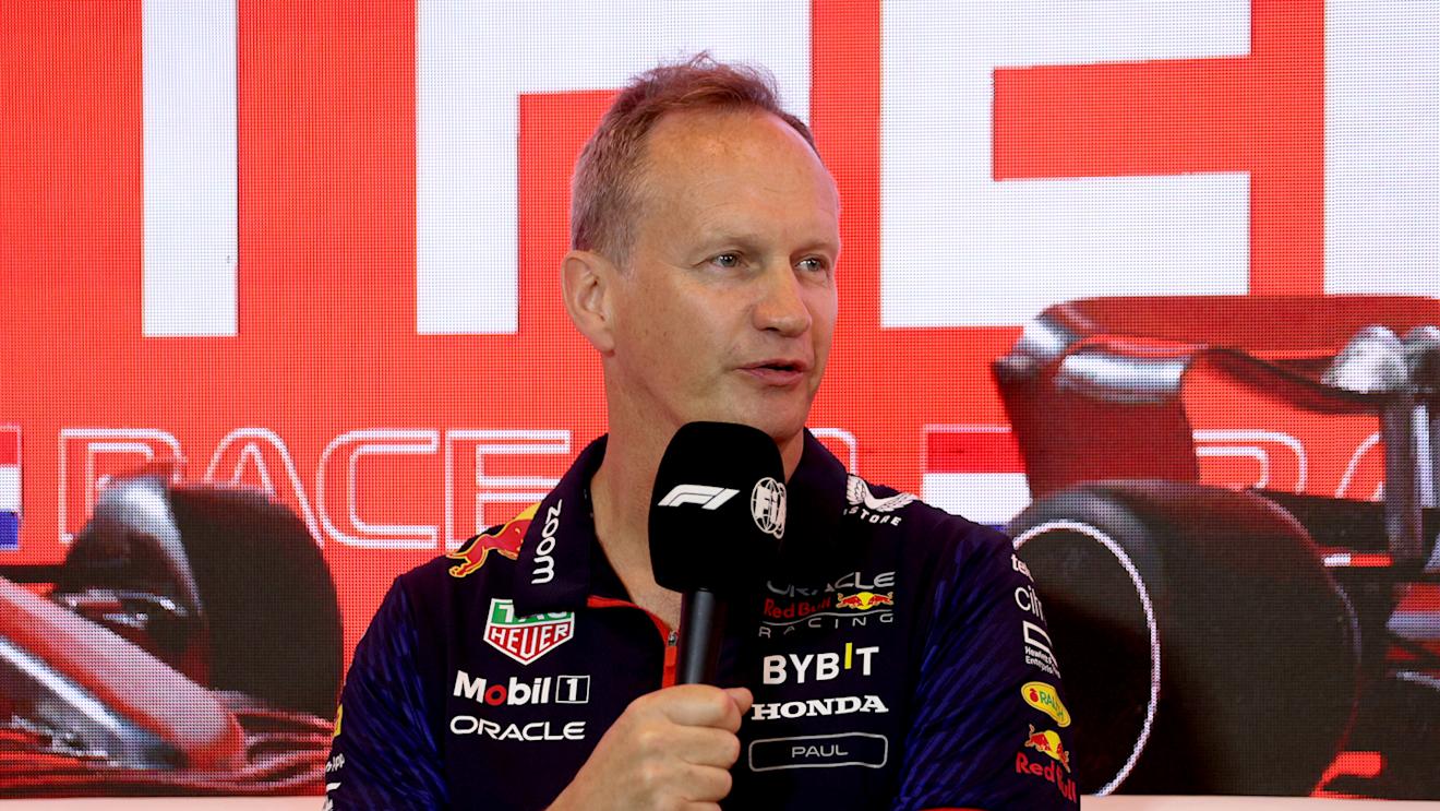 ZANDVOORT, NETHERLANDS - AUGUST 25: Red Bull Racing Head of Car Engineering Paul Monaghan attends the Team Principals Press Conference during practice ahead of the F1 Grand Prix of The Netherlands at Circuit Zandvoort on August 25, 2023 in Zandvoort, Netherlands. (Photo by Dean Mouhtaropoulos/Getty Images)