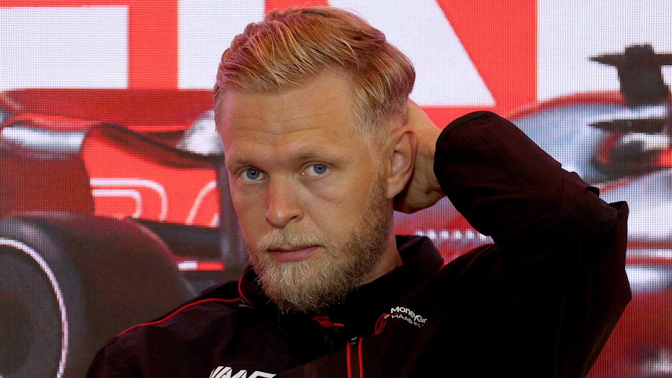 ZANDVOORT, NETHERLANDS - AUGUST 24: Kevin Magnussen of Denmark and Haas F1 attends the Drivers Press Conference during previews ahead of the F1 Grand Prix of The Netherlands at Circuit Zandvoort on August 24, 2023 in Zandvoort, Netherlands. (Photo by Dean Mouhtaropoulos/Getty Images)