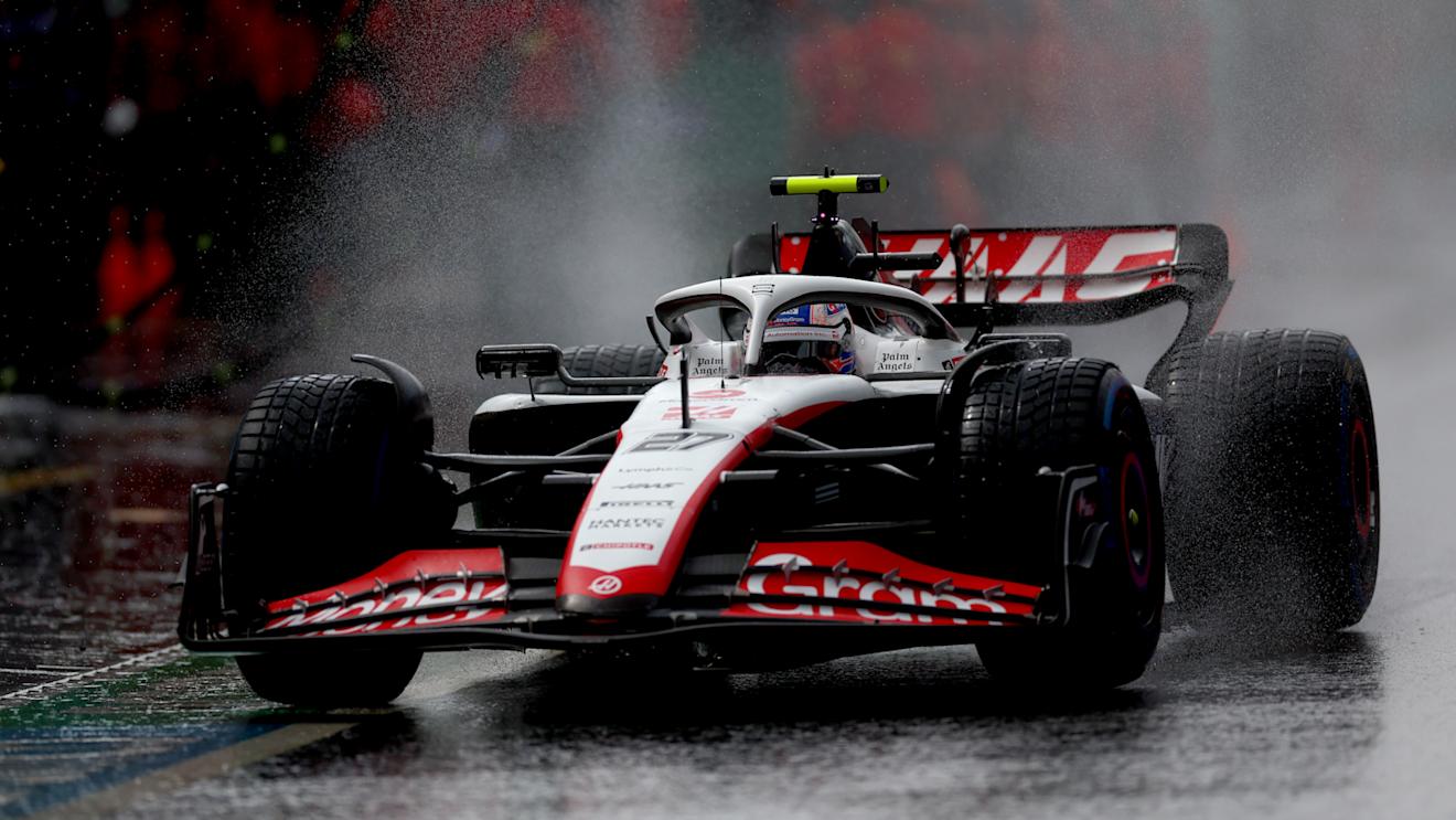 ZANDVOORT, NETHERLANDS - AUGUST 26: Nico Hulkenberg of Germany driving the (27) Haas F1 VF-23 Ferrari in the Pitlane during final practice ahead of the F1 Grand Prix of The Netherlands at Circuit Zandvoort on August 26, 2023 in Zandvoort, Netherlands. (Photo by Dan Istitene - Formula 1/Formula 1 via Getty Images)